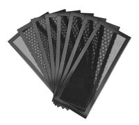 JECOMPRIS 8 Pezzi Copertura Magnetica per Bocchetta Aria, Vent Mesh Screen, Pvc e Magnete, Nero, Protezione Discreta per Pavimento, Parete e Soffitto
