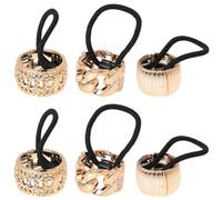 JECOMPRIS Accessori Chic per Donna Eleganti e Adatti a Diversi Tipi di Chioma di Fermagli Set da 6 Pezzi in Plastica Color Oro per Chioma Coda di Cavallo