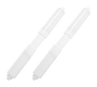 JECOMPRIS Asta Portarrolli per Carta Igienica Molla in Plastica Bianca, Supporto Centrale Retrattile per Scatola di Fazzoletti, Set 2 Pezzi per Bagno Facile da Installare e Sostituire