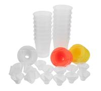 JECOMPRIS Bicchieri di Vernice per 15 Pezzi, Contenitori Riutilizzabili Anti-rovesciamento in Plastica con Coperchio, Piccoli Bicchieri da Tavolozza per Lezioni d'Arte e Riutilizzabile