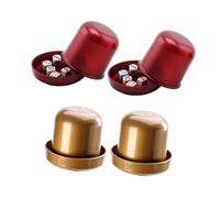 JECOMPRIS Bicchieri per Dadi e Facili da Trasportare Base Rinforzata Set da 4 in Plastica Resistenti per Giochi di Dadi in Ktv e Bar
