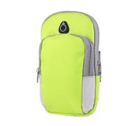JECOMPRIS Borsa Sportiva da Braccio Verde, Porta Telefono Strisce Riflettenti e Texture Antiscivolo, per Corsa, Fitness e Attività Outdoor