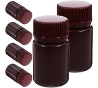 JECOMPRIS Bottiglie Laboratorio a Bocca Larga 6 Pezzi 1.3Oz Contenitori Sigillanti Per Campioni Chimici Leggeri E Resistenti Per Esperimenti E Stoccaggio