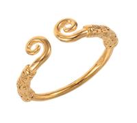 JECOMPRIS Bracciale Rigido Lucido Regolabile Anello a Spirale Ispirato al Re Scimmia, Gioielli da Donna Dettagli in Rilievo per Outfit Casual e Formali