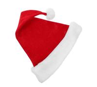 JECOMPRIS Cappello di Natale in d'oro berretti di Babbo Natale cappello di natale per decorazione del cappello di natale puntello del cappello di Natale dorato rosso