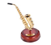 JECOMPRIS Carillon a Carica Manuale Vintage a Forma di Sax in ABS, Piccolo Carillon Decorativo da Tavolo per Casa e Ufficio, Scatola Melodica Artistica Meccanismo a Orologeria, Idea Regalo
