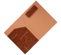 JECOMPRIS Cartella Portadocumenti in Pelle Marrone A4, Organizzatore di Portfolio Multifunzione Chiusura Magnetica, Cartella da Lavoro Professionale per Ufficio e Conferenze