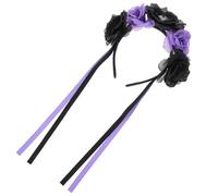 JECOMPRIS Cerchietto per Chioma Halloween Teschio e Fiori, Fascia Leggera e Resistente per Feste e Travestimenti, Accessorio Decorativo e Adulti, Copricapo Tema Giorno dei Colore Casuale