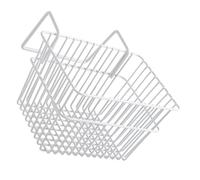 JECOMPRIS Cestino Portaoggetti in Filo Metallico Bianco da Parete Mensola Sospesa Multiuso per Cucina Bagno Ufficio Porta Shampoo e Spezie senza Chiodi Facile da Installare