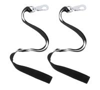 JECOMPRIS Cinghia Regolabile per Secchio Cavalli in Nylon Nero 2 Pezzi, Accessorio per Alimentazione e Abbeveraggio in Stalla, Resistente e Facile da Fissare per Uso Agricolo e Scuderie