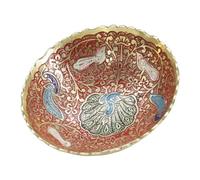 JECOMPRIS Ciotola Offerta Acqua in Rame Vintage per Culto Buddista Leggera e Compatta per Casa e Tempio Resistente e Facile da Pulire Design Classico Rosso