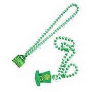 JECOMPRIS Collana Verde Perline a Tema San Patrizio, 2 Pezzi Tazza e Cappello, Accessori per Feste di Costume, Tessuto Non Tessuto e Plastica, Facile da Indossare