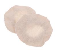 JECOMPRIS Coperchi Riutilizzabili per Vasetti a Bocca Larga 2 Pezzi Beige, Copertura Protettiva per Conservare Freschezza Alimentare in Cucina