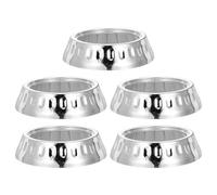 JECOMPRIS Copertura Base Sgabello da Bar in Plastica Argento, 5 Pezzi, Design Moderno Forma a Corno, Compatibile per Sgabelli da Pub e Cucina, Facile Manutenzione
