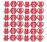 JECOMPRIS Coriandoli Matrimonio Cinesi Xi Non Tessuto 270 Pezzi, Decorazioni Tradizionali per Feste Nuziali, Coriandoli da Tavolo Parola Xi, Adatti per Eventi di Matrimonio Cinese