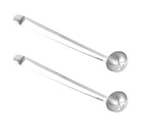 JECOMPRIS Cucchiaio Colino in Acciaio Inossidabile 2 Pezzi per Barattoli di Olive e Ciliegie Foro di Scarico Utensile per Conservazione e Servizio