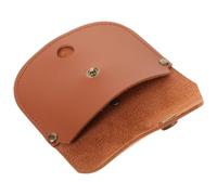 JECOMPRIS Custodia per Orologio da Tasca in Pelle Marrone, Custodia da Viaggio Leggera e Portatile Protezione in Metallo, Portaorologio Uomo per Campeggio e Attività All’aperto