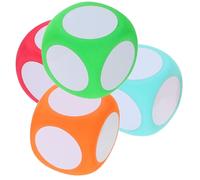 JECOMPRIS Dadi in Schiuma Cancellabili 4 Pezzi 6cm, Cubi da Insegnamento Scrivibili in Eva, per Festa Scuola Decor e Attività Didattiche in Classe