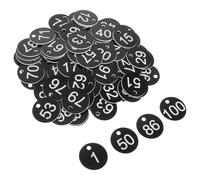 JECOMPRIS Etichette Numeriche in Plastica Robuste da 1 a 100, Targhette Portachiavi Numerate Riutilizzabili per Organizzazione Uffici, Ristoranti, Scuole e Identificazione Bagagli