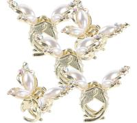 JECOMPRIS Fermagli per Chioma da Donna 5 Pezzi Clip Mini Perle di Cristallo Accessori per Chioma per Feste e Compleanni