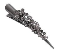 JECOMPRIS Fermaglio per Chioma Grande in Lega Strass Vintage Elegante, Clip Becco D'anatra che Non Danneggia Né Arriccia i Chioma, Accessorio per Viaggiare