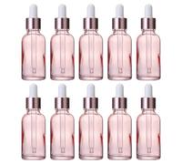 JECOMPRIS Flaconi Contagocce 30ml in Vetro Rosa Pesca, Set 30 Pezzi Bottiglie Vuote Ricaricabili per Oli Essenziali e Cosmetici, Contenitori da Viaggio Dosatore per Misurazione Precisa e