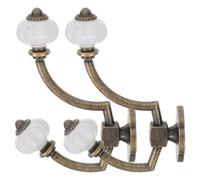 JECOMPRIS Ganci Appendiabiti in Lega di Zinco Vintage Doppio, Set 2 Pezzi per Parete, Ganci Decorativi Multifunzionali per Ingresso, Cucina e Bagno, Portabiti Resistenti senza Fori