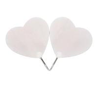 JECOMPRIS Gancio a Cuore in Legno Bianco 2 Pezzi, Appendioggetti da Parete | Lanyard e Metallo, Installazione Stabile, per Lavanderia e Soggiorno, Aiuta a Tenere le Chiavi a Portata