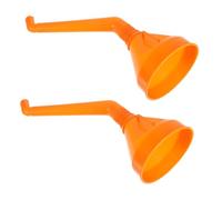 JECOMPRIS Imbuto Automobilistico e Imbuto per Olio Motore a Bocca Larga in Abs Spesso, Set da 2 Pezzi Arancione, per Rifornimento Carburante Auto e Moto senza Perdite