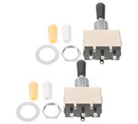 JECOMPRIS Interruttore a Levetta Struttura Sigillata in Metallo e Plastico Sigillato 2 Set con Selettore a 3 Vie Resistente a Polvere e Umidità con Pomelli per Chitarra Elettrica