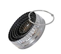 JECOMPRIS Kit Tagliabiscotti Rotondi in Acciaio Inox Set da 6 Bordi Scanalati e Lisci, Utensili per Biscotti e Dolci da Forno, Adatto a Chi Ama Cucinare a Casa e Uso Professionale