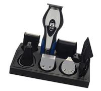 JECOMPRIS Kit Tagliacapelli Multifunzione Accessori con Incisione Ricaricabile USB con Lame Precise e Taglio Efficiente, Materiale Abs Nero e Batteria per Cura Barba e Peli Naso