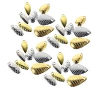 JECOMPRIS Lame in Lega di Zinco a Forma di Seme Pezzi 400 per Esche da Pesca Aerodinamiche ad Alta Imitazione, per Pesca al Tramonto in Acqua Salata