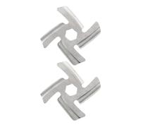 JECOMPRIS Lame per Carne in Acciaio Inox 2 Pezzi Set Ricambi per Tritacarne Foro Centrale 9 MM per Cucina