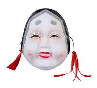JECOMPRIS Maschera da Teatro Giapponese Design Creativo Bianca in Plastica Comoda da Indossare senza Deformazioni Adatta a Adulti per Performance e Party