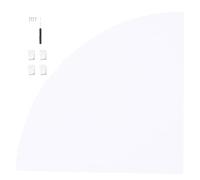 JECOMPRIS Mensola Angolare a Parete Bianca a Ventaglio, 22 CM | Pvc, Design Murale Salvaspazio, per Ufficio e Camera da Letto, Ripiano Triangolare per Chiavi e Oggetti