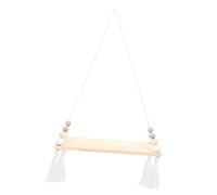 JECOMPRIS Mensola Sospesa in Perline e Nappe Appendiabiti Supporto Per Piantine in Vaso Design Semplice e Naturale