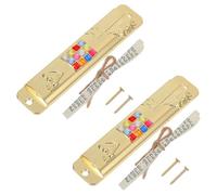 JECOMPRIS Mezuzah Ebraica con Pergamena per Porta, Decorazione Religiosa in Metallo Oro, 2 Set, per Casa e Porta d’Ingresso, con Scroll