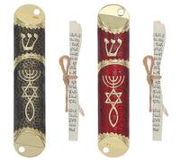 JECOMPRIS Mezuzah Ebraica Facile da Aprire e Pulire 2 Set in Lega di Zinco con Foro Preforato, Artigianale Regalo per Inaugurazione Casa e Ingresso Sinagoga