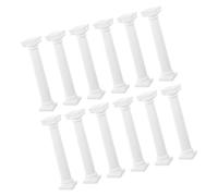 JECOMPRIS Mini Colonne Romane Design Realistico ed Elegante Bianco 12 Pezzi in Plastica Decorazione Artistica per Micro Paesaggio e Abbellimento Giardino