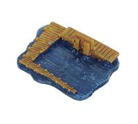 JECOMPRIS Molo in Miniatura in Resina Blu per Terapia della Sabbia, Decorazione Modulare per Gioco Psicologico da Tavolo, Accessorio Compatto per Bonsai e Paesaggi da Casa delle Bambole
