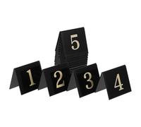 JECOMPRIS Numeri da tavolo compatti, 15 pezzi, in acrilico nero, fronte-retro, per scena del crimine e riconoscimento facile