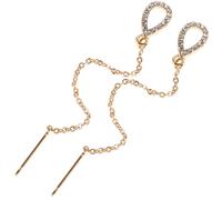 JECOMPRIS Orecchini Pendenti a Catena per Donna in Rame Nappe Lunghe, Eleganti Gocce Auricolari per Uso Quotidiano e Occasioni Speciali, Gioielli Raffinati e Versatili