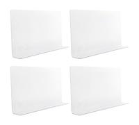 JECOMPRIS Paraschizzi Angolare per Vasca da Bagno e Lavandino 4 Pezzi in PVC Trasparente 40X12X4 CM Protezione Antispruzzo per Doccia Facile Installazione Fai da Te per Bagno Sicuro