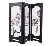 JECOMPRIS Paravento in Cinese 3 Pannelli da Scrivania Pieghevole in Acrilico Divisorio Mini Ornamento Decorativo 3D per Soggiorno