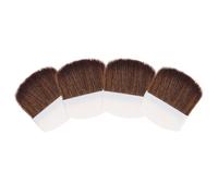 JECOMPRIS Pennello per Cipria e Fard in Polvere Libera 4 Pezzi Setole Lisce e Manico Nero, Piccolo Pennello Trucco per Applicazione Precisa su Guance e Viso