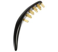 JECOMPRIS Pettine da Massaggio Manico Liscio in Corno di Bue e Design Naturale Elegante per Sollievo Prurito per Schiena e Capelluto