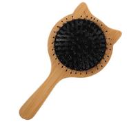 JECOMPRIS Pettine Districante Largo in Bambù Setole di Maiale, Pettine Manuale la Cura del Capelluto, Spazzola Districante per Chioma Ricci, Leggero e Antiscivolo, per Uso Domestico