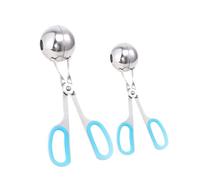 JECOMPRIS Pinze per Polpette in Acciaio Inossidabile 304, Strumento da Cucina per Palline di Carne e Dolci, Design a Forbice, 2 Pezzi