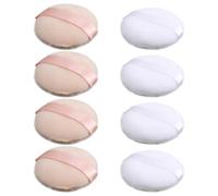JECOMPRIS Piumini per Cipria Secca 8 Pezzi Set, Spugnetta Floccata Compatta e Delicata per Trucco Viso, Tampone Cosmetico Morbido per Polvere Libera, Strumenti Applicazione Make Up Donna